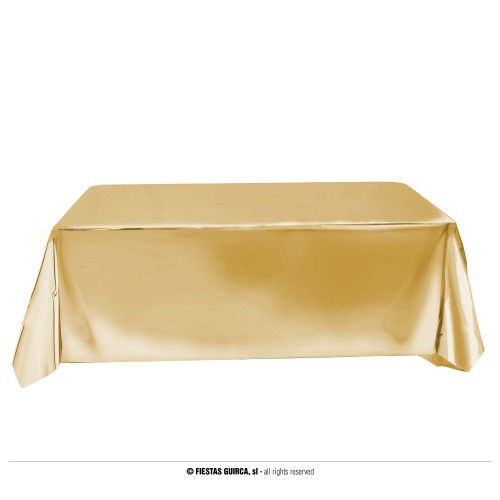   MANTEL PL METAL ORO 137X274CM