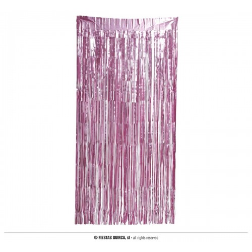 CORTINA FLECO METAL ROSA 100X200CM
