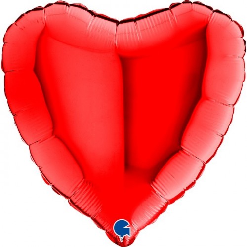  GLOBO 18" FOIL CORAZON ROJO