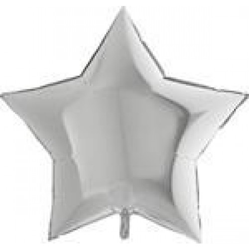   GLOBO 36" FOIL ESTRELLA PLATA