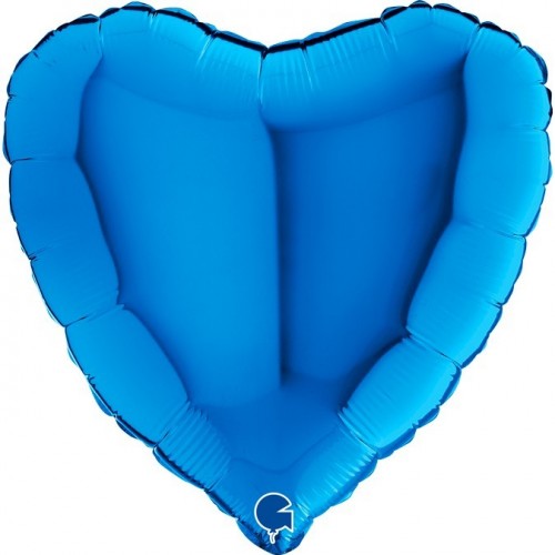   GLOBO 18" FOIL CORAZON AZUL