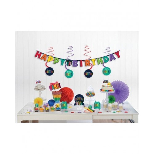 KIT 17 PIEZA DECORACION BIRTHDAY MULTI