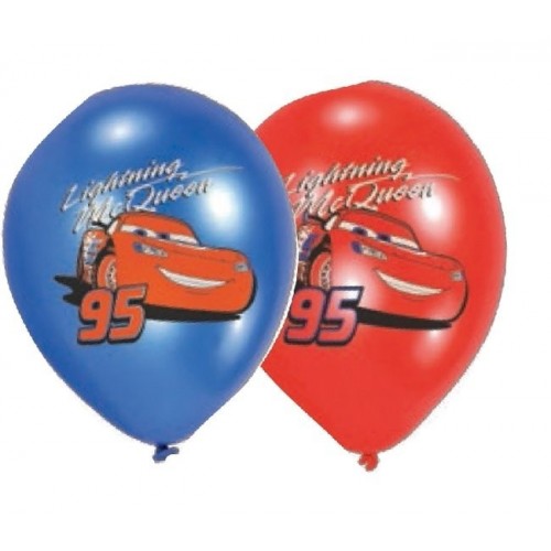   6 GLOBOS 11" LATEX CARS