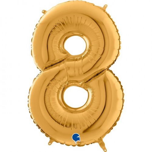   GLOBO 40" FOIL FORMA N8 ORO