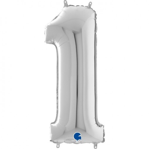   GLOBO 40" FOIL FORMA N1 PLATA