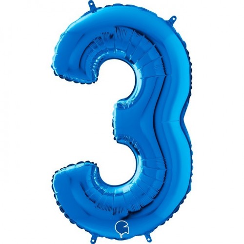   GLOBO 40" FOIL FORMA N3 AZUL