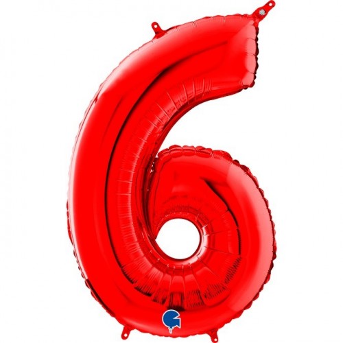   GLOBO 40" FOIL FORMA N6 ROJO