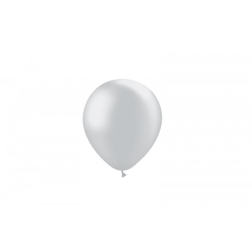   100 GLOBOS 5" 45M93 METAL PLATA