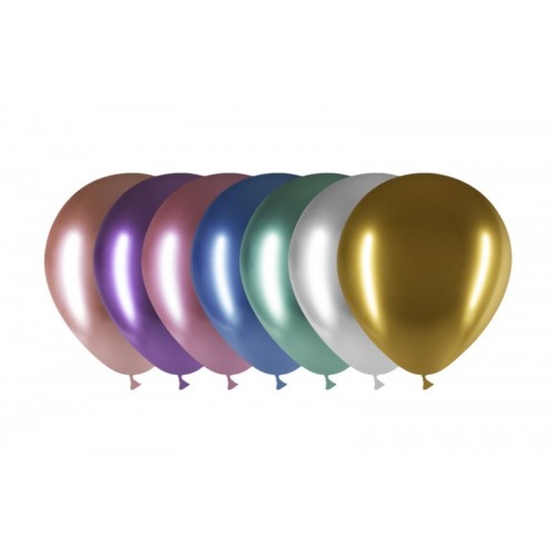   100 GLOBOS 5" 45B BRILL COL.SURT
