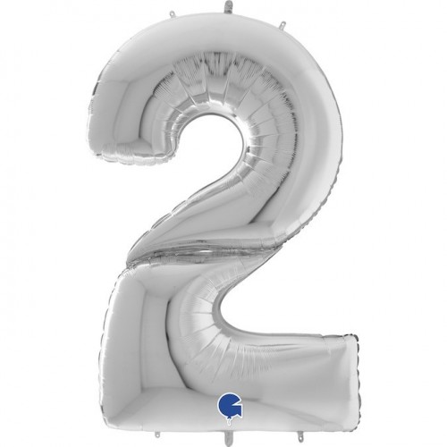   GLOBO 64" FOIL FORMA N2 PLATA