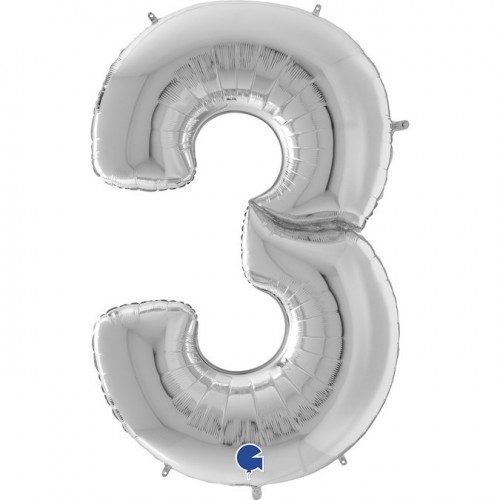   GLOBO 64" FOIL FORMA N3 PLATA