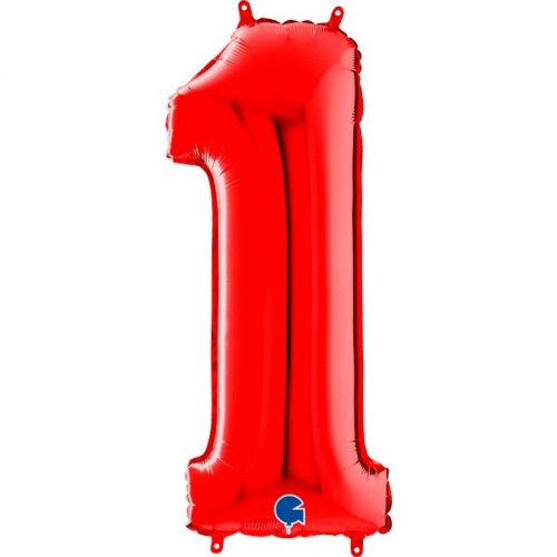   GLOBO 40" FOIL FORMA N1 ROJO
