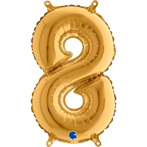   GLOBO 14" FOIL FORMA N8 ORO