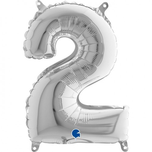   GLOBO 14" FOIL FORMA N2 PLATA