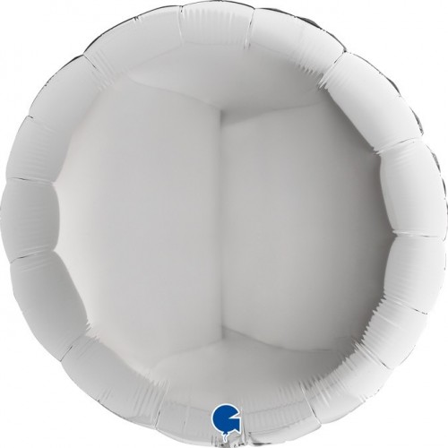   GLOBO 36" FOIL REDONDO PLATA