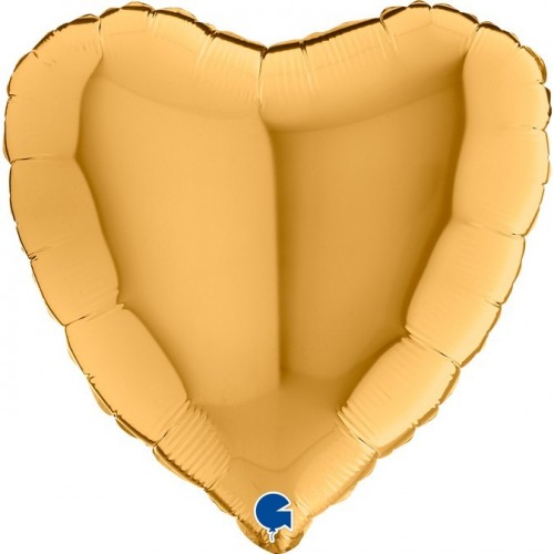   GLOBO 18" FOIL CORAZON ORO