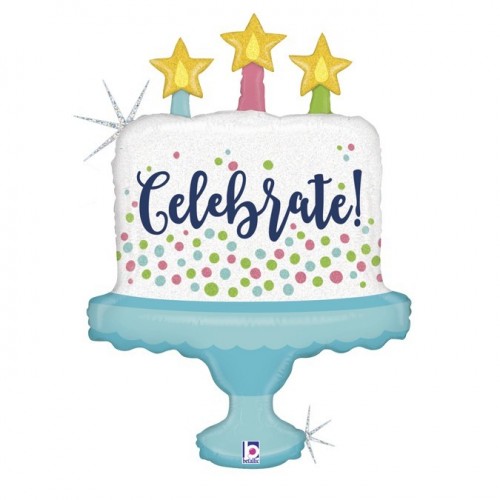 GLOBO 33"  FORMA TARTA CUMPLEAÑOS