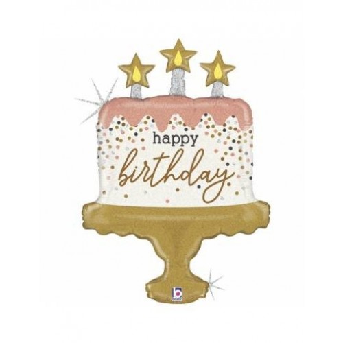 GLOBO 33" FOIL  FORMA TARTA CUMPLE