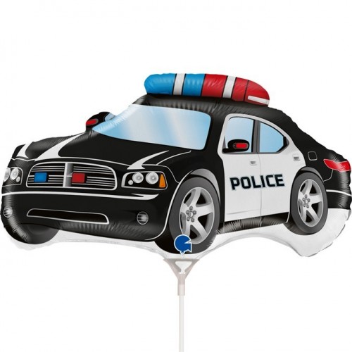 GLOBO 14" PALO FOIL FORMA COCHE POLICI