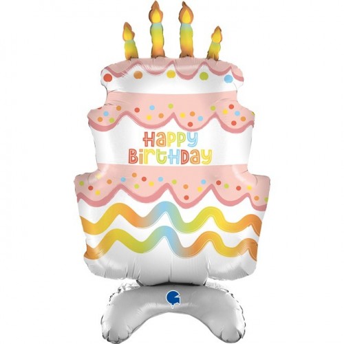 AIRE GLOBO 38" FOIL FORMA TARTA CUMPLE