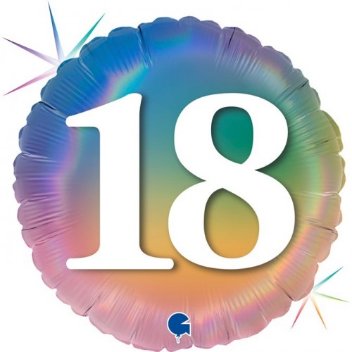 GLOBO 18" FOIL RND N18 MULTICOLOR