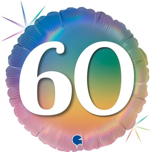 GLOBO 18" FOIL RND N60 MULTICOLOR