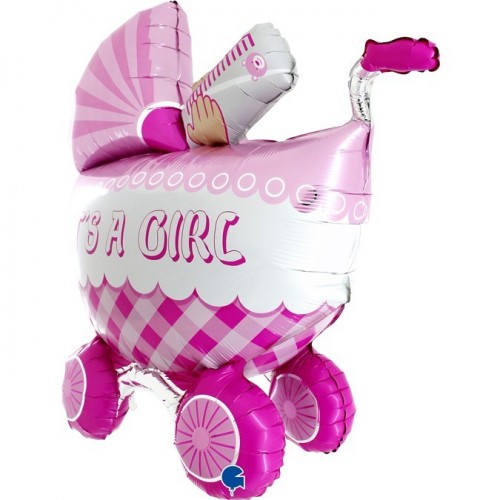 GLOBO 42"  FOIL FORMA CARRO BEBE NIÑA