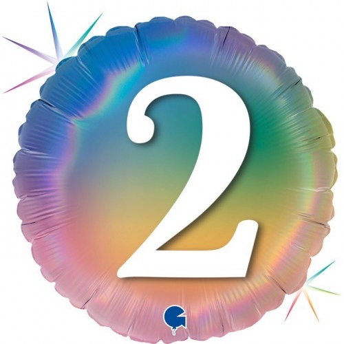 GLOBO 18" FOIL RND N2 MULTICOLOR