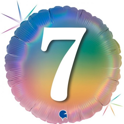 GLOBO 18" FOIL RND N7 MULTICOLOR