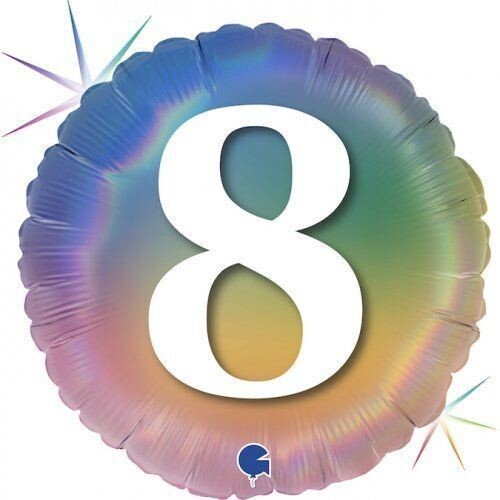 GLOBO 18" FOIL RND N8 MULTICOLOR