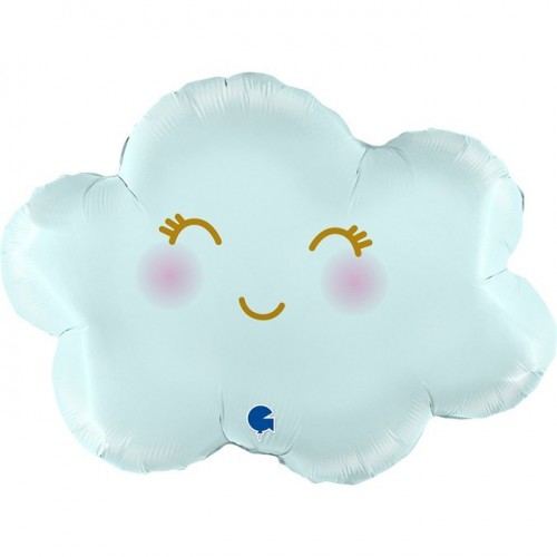 GLOBO 24" FOIL FORMA NUBE AZUL