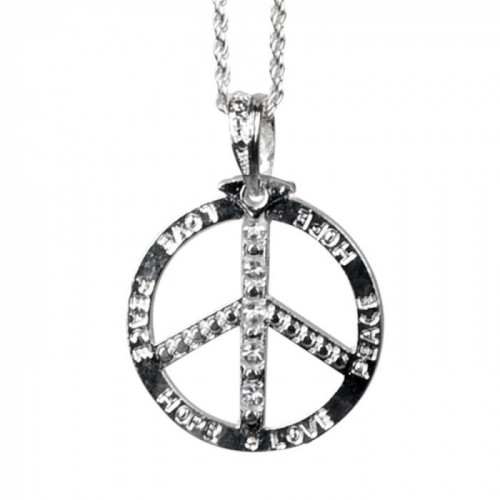   COLLAR SIMBOLO LA PAZ METAL PLATA