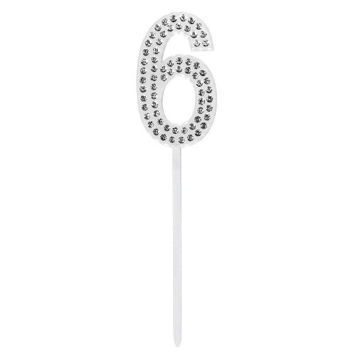 PICK DECORACION TARTA N6 STRASS
