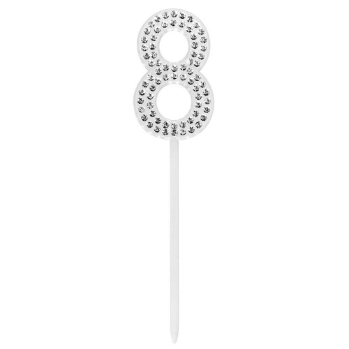PICK DECORACION TARTA N8 STRASS