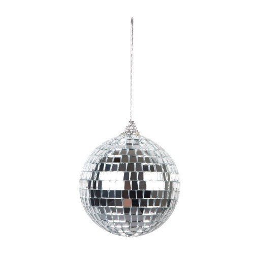    6 BOLAS DISCO PLATA 8CM