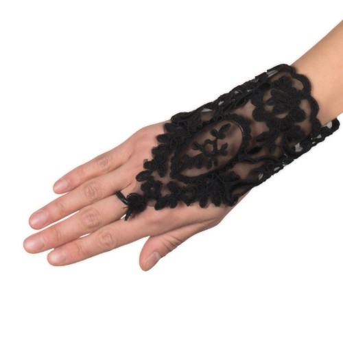 PAR GUANTES ENCAJE MUÑECA FLORENCIA