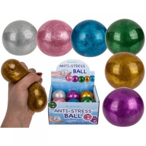 BOLA ANTI-STRESS GLITER COL.SURT