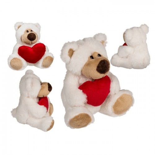 OSO PELUCHE CON CORAZON ROJO 14CM