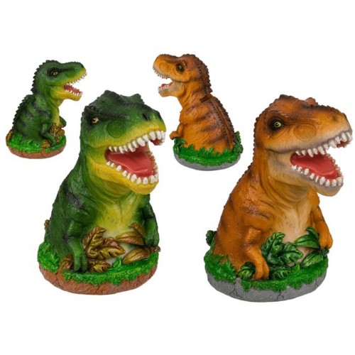 HUCHA RESINA DINOSAURIO 13X15CM