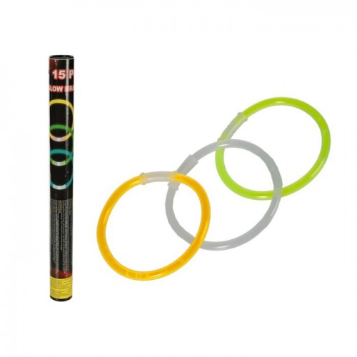 TUBO 15 PULSERA NEON GLOW 20CM