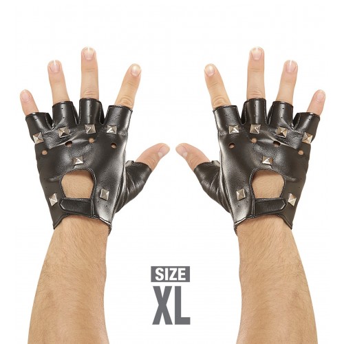GUANTES MUTONES T-XL NEGROS TACHUELAS