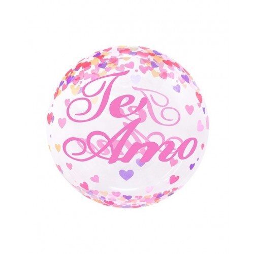 GLOBO 20" BURBUJA CORAZON TE AMO