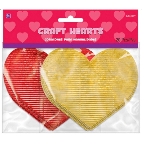 20 MINI SILUETAS CORAZONES ONDULADOS 7CM