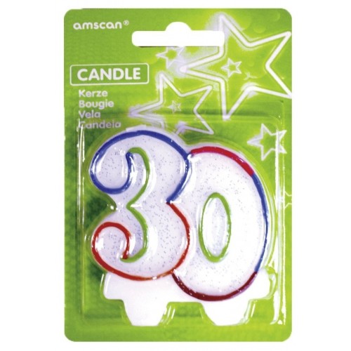 VELA FORMA N30 BORDE COLORES 8CM