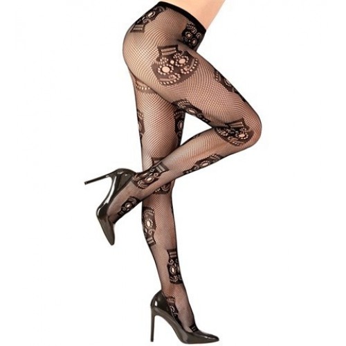 MEDIAS T-UNICA RED NEGRAS C/CALAVERAS 50