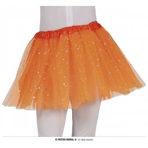   TUTU NARANJA CON ESTRELLA 30CMS