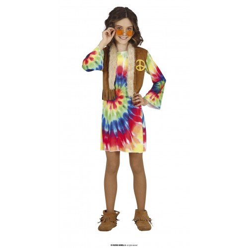 DISFRAZ 5A6AÑOS VESTIDO HIPPIE