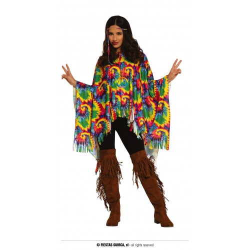  DISFRAZ T-M PONCHO HIPPIE