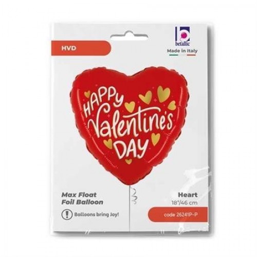 GLOBO 18" FOIL CORAZON SAN VALENTIN
