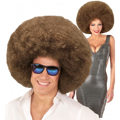 PELUCA AFRO SOBREDIMENSIONADA CASTANA